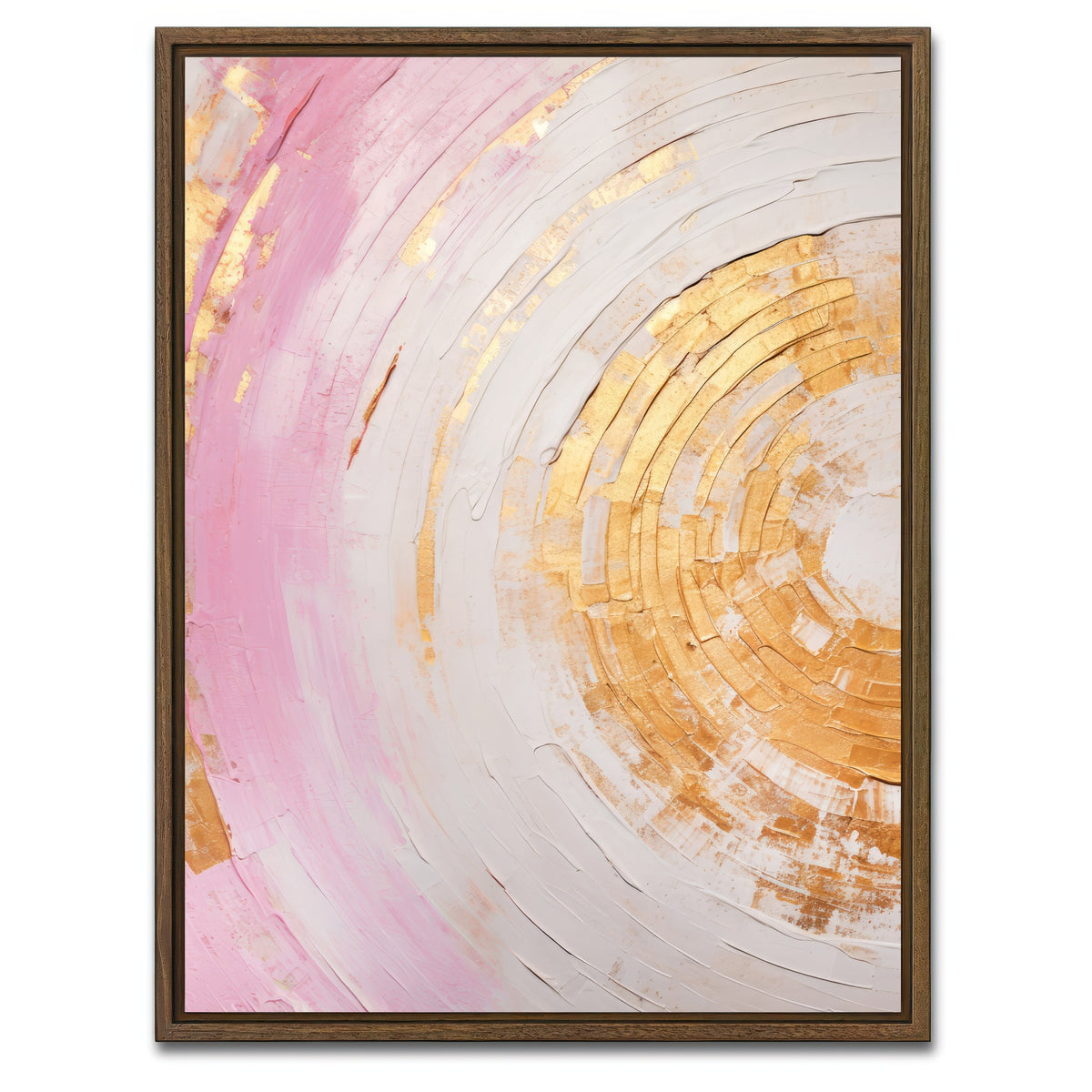 AUTO-MOCKUP WHITE | ABSTRACT ART Structures of time | 1 Piece | Walnut Framed Canvas | group=3x4