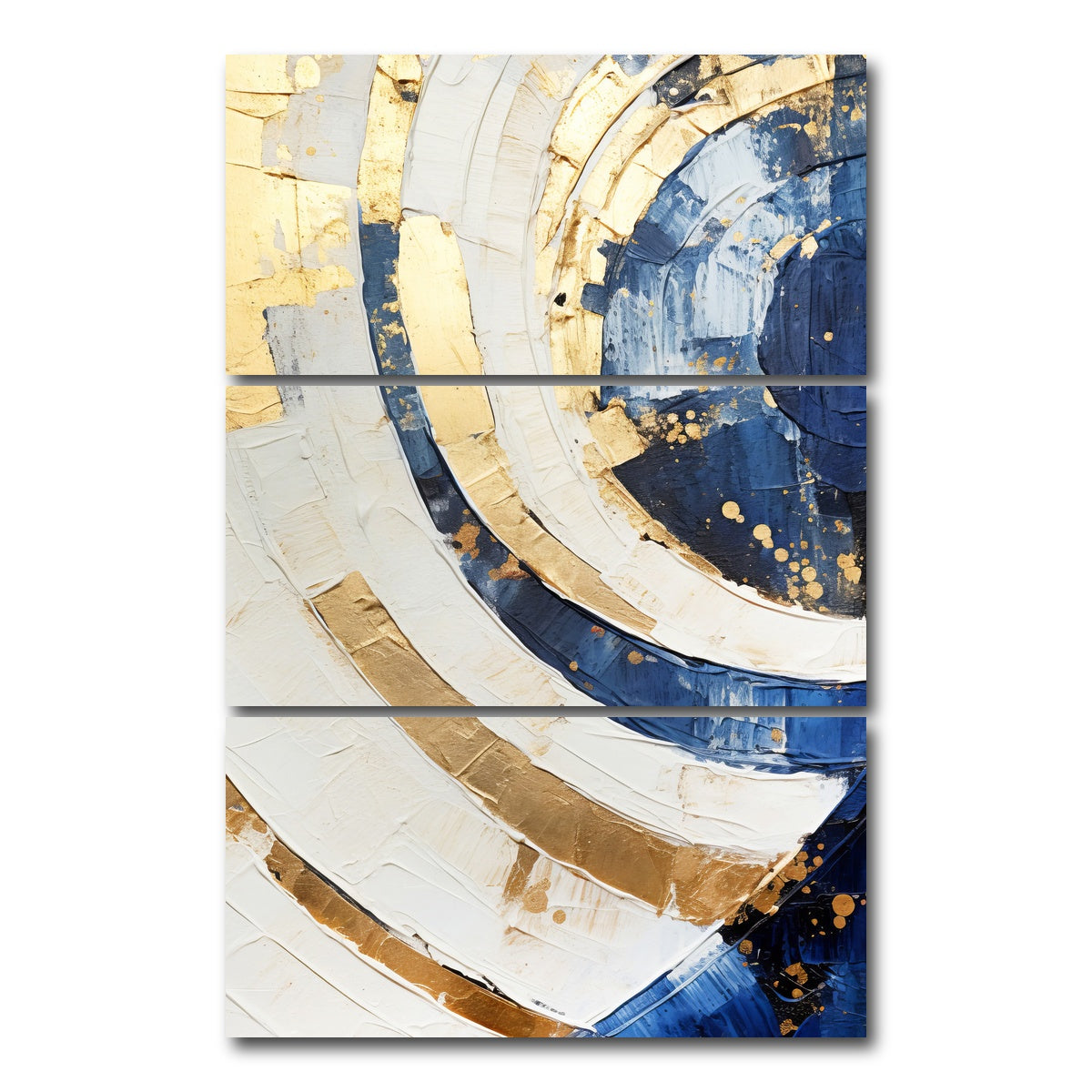 AUTO-MOCKUP WHITE | ABSTRACT ART Sunlight | 3 Piece | Gallery Wrap Canvas | group=12x24_stacked