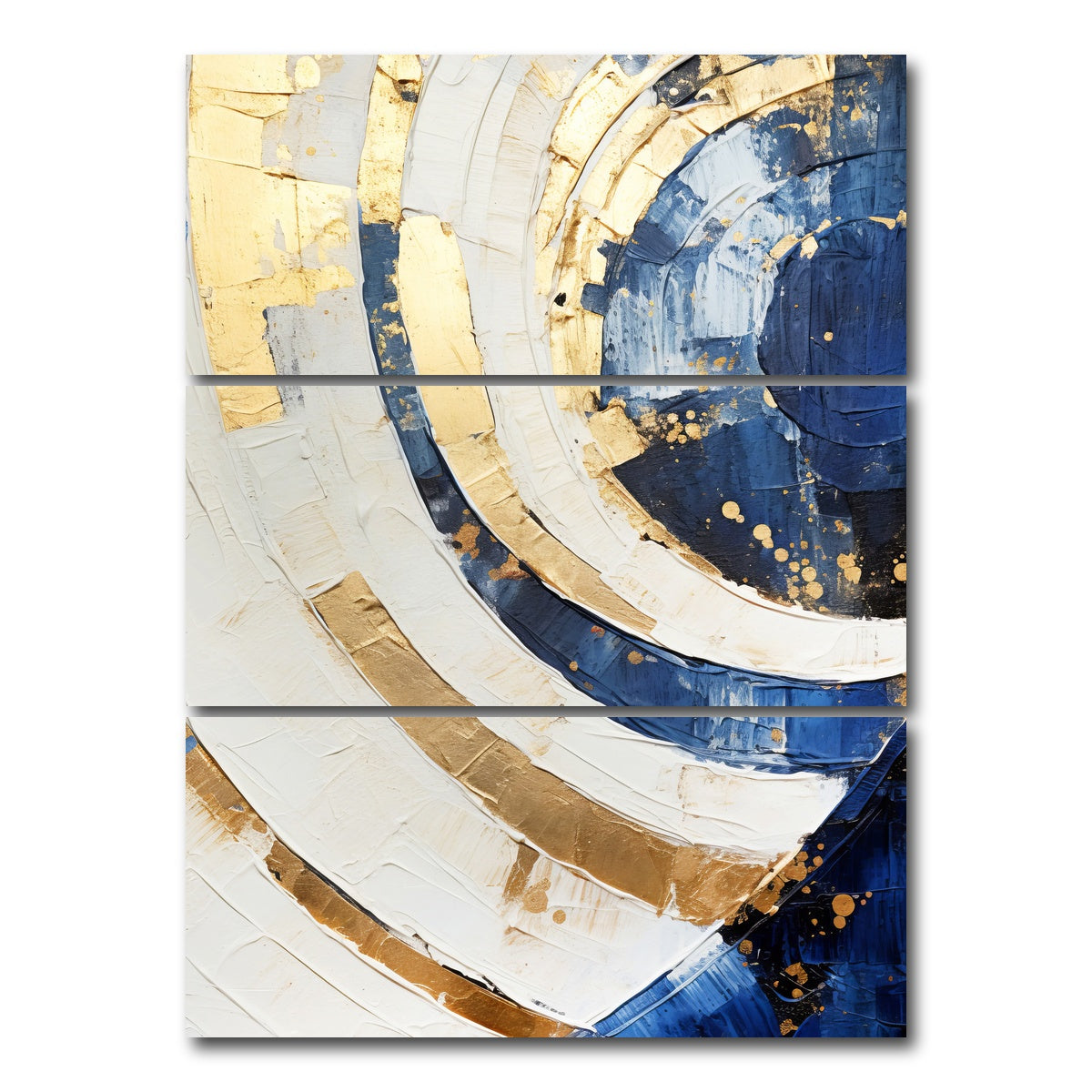 AUTO-MOCKUP WHITE | ABSTRACT ART Sunlight | 3 Piece | Gallery Wrap Canvas | group=8x18_stacked