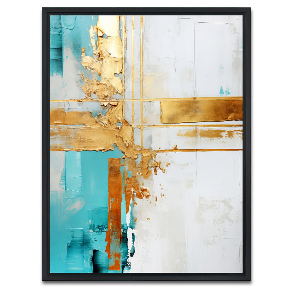 AUTO-MOCKUP WHITE | ABSTRACT ART Target | 1 Piece | Black Framed Canvas | group=3x4