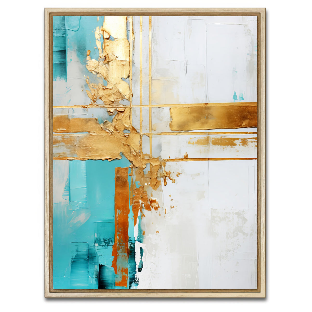 AUTO-MOCKUP WHITE | ABSTRACT ART Target | 1 Piece | Natural Framed Canvas | group=3x4