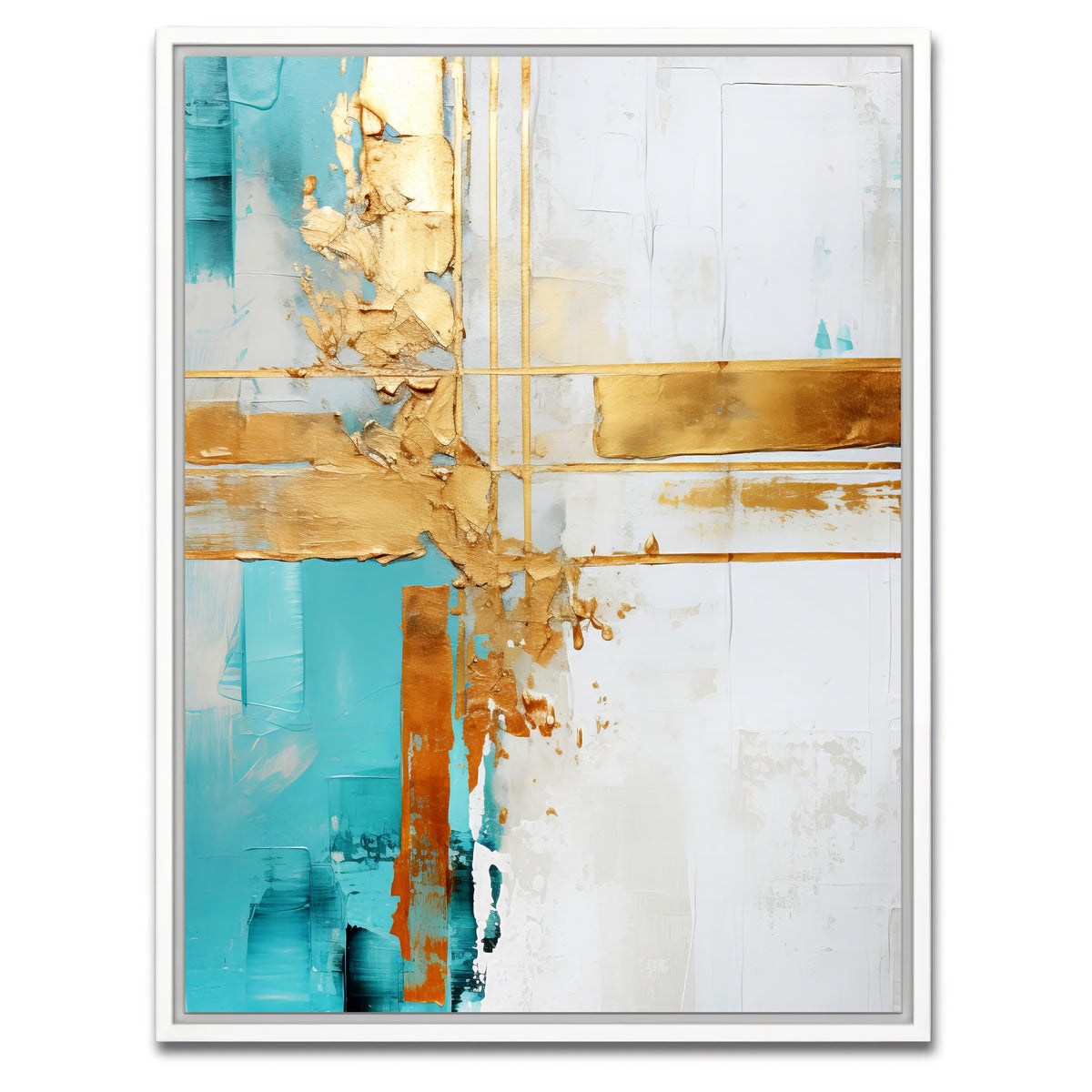 AUTO-MOCKUP WHITE | ABSTRACT ART Target | 1 Piece | White Framed Canvas | group=3x4