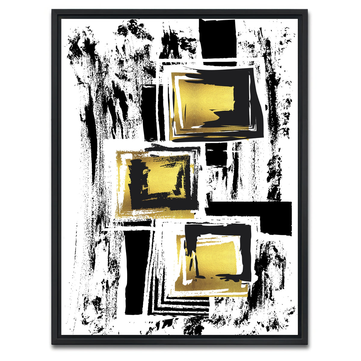 AUTO-MOCKUP WHITE | ABSTRACT ART Urban patterns | 1 Piece | Black Framed Canvas | group=3x4