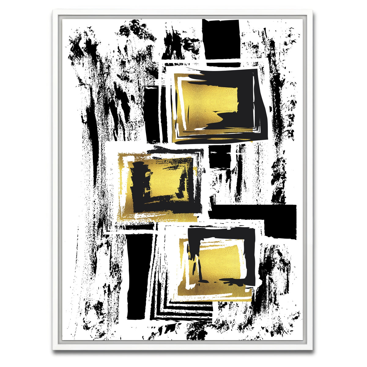 AUTO-MOCKUP WHITE | ABSTRACT ART Urban patterns | 1 Piece | White Framed Canvas | group=3x4
