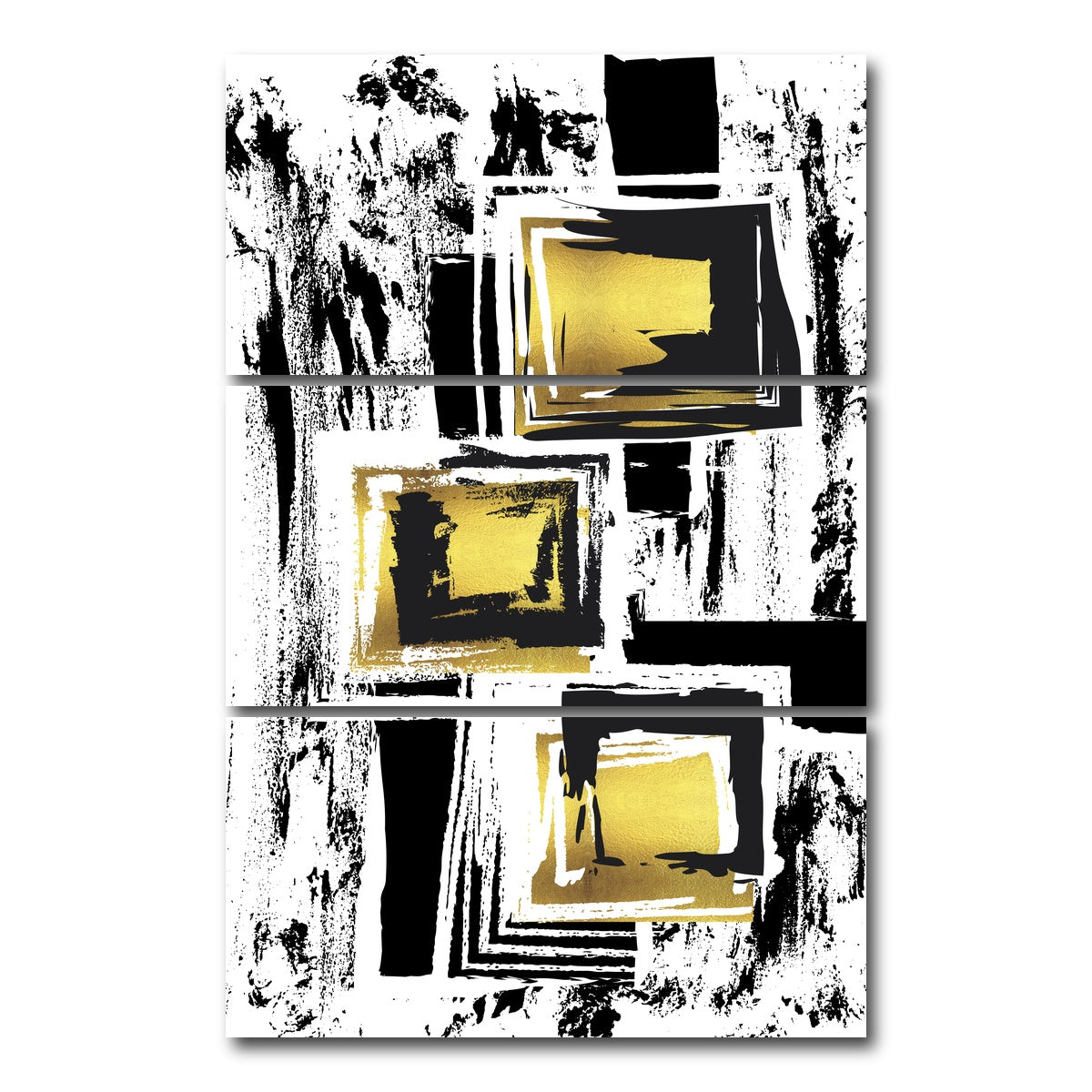 AUTO-MOCKUP WHITE | ABSTRACT ART Urban patterns | 3 Piece | Gallery Wrap Canvas | group=12x24_stacked