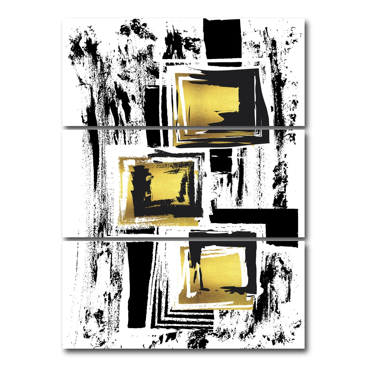 AUTO-MOCKUP WHITE | ABSTRACT ART Urban patterns | 3 Piece | Gallery Wrap Canvas | group=8x18_stacked