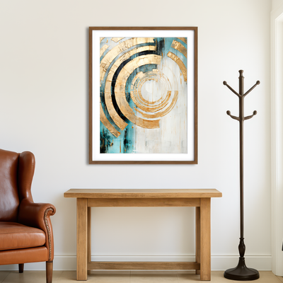 AUTO-MOCKUP ROOM | ABSTRACT ART Vibrant Sun Wall Art