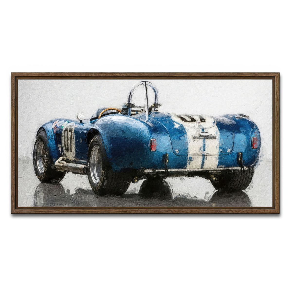 AUTO-MOCKUP WHITE | AC Cobra 3 | 1 Piece | Walnut Framed Canvas | group=2x1