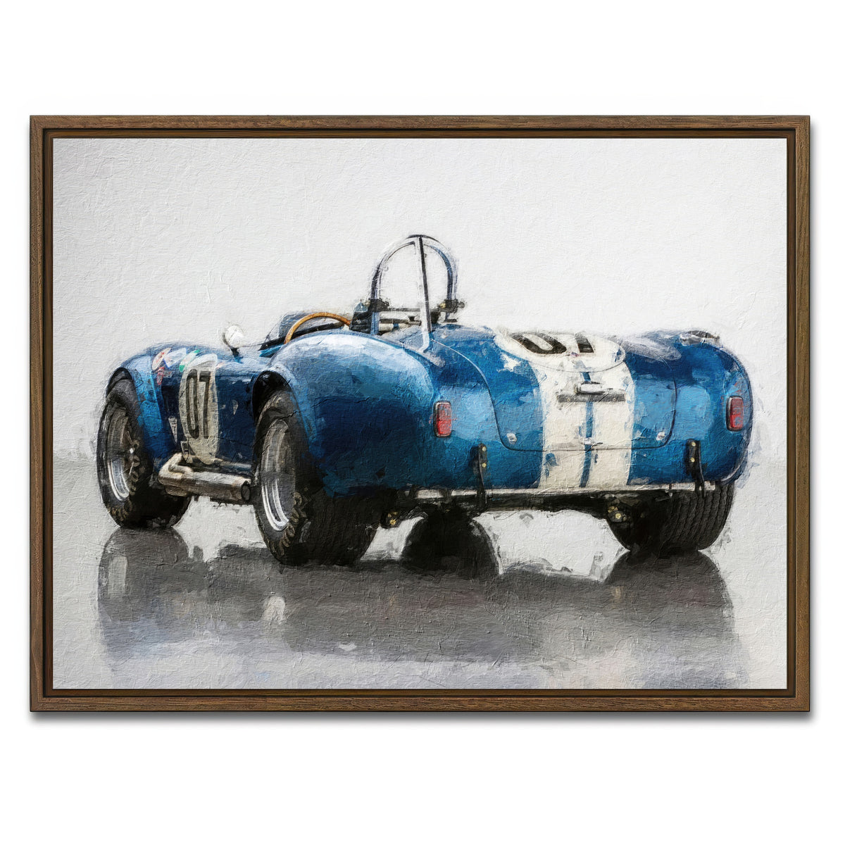 AUTO-MOCKUP WHITE | AC Cobra 3 | 1 Piece | Walnut Framed Canvas | group=4x3
