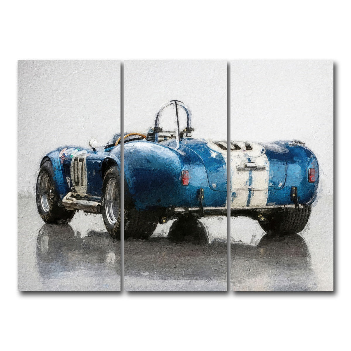 AUTO-MOCKUP WHITE | AC Cobra 3 | 3 Piece | Gallery Wrap Canvas | group=8x18