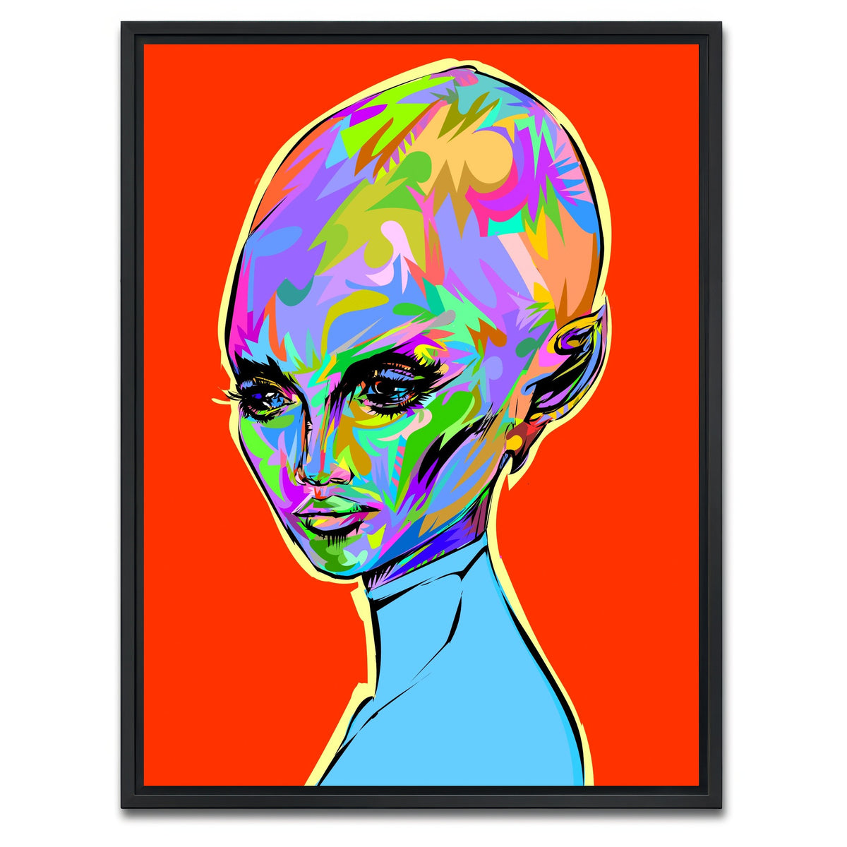 AUTO-MOCKUP WHITE | ALIEN WOMAN 2 | 1 Piece | Black Framed Canvas | group=3x4