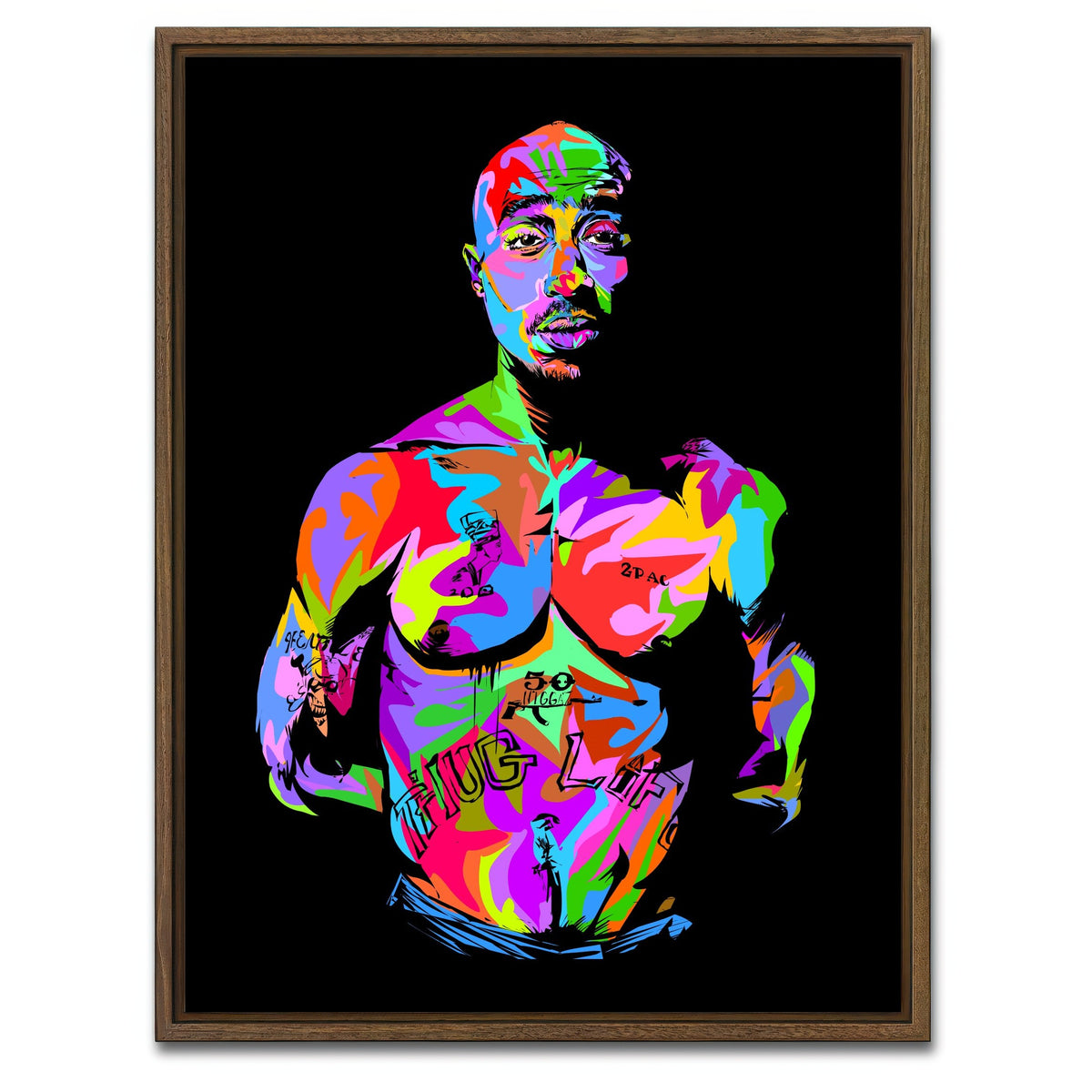 AUTO-MOCKUP WHITE | ALL EYEZ | 1 Piece | Walnut Framed Canvas | group=3x4