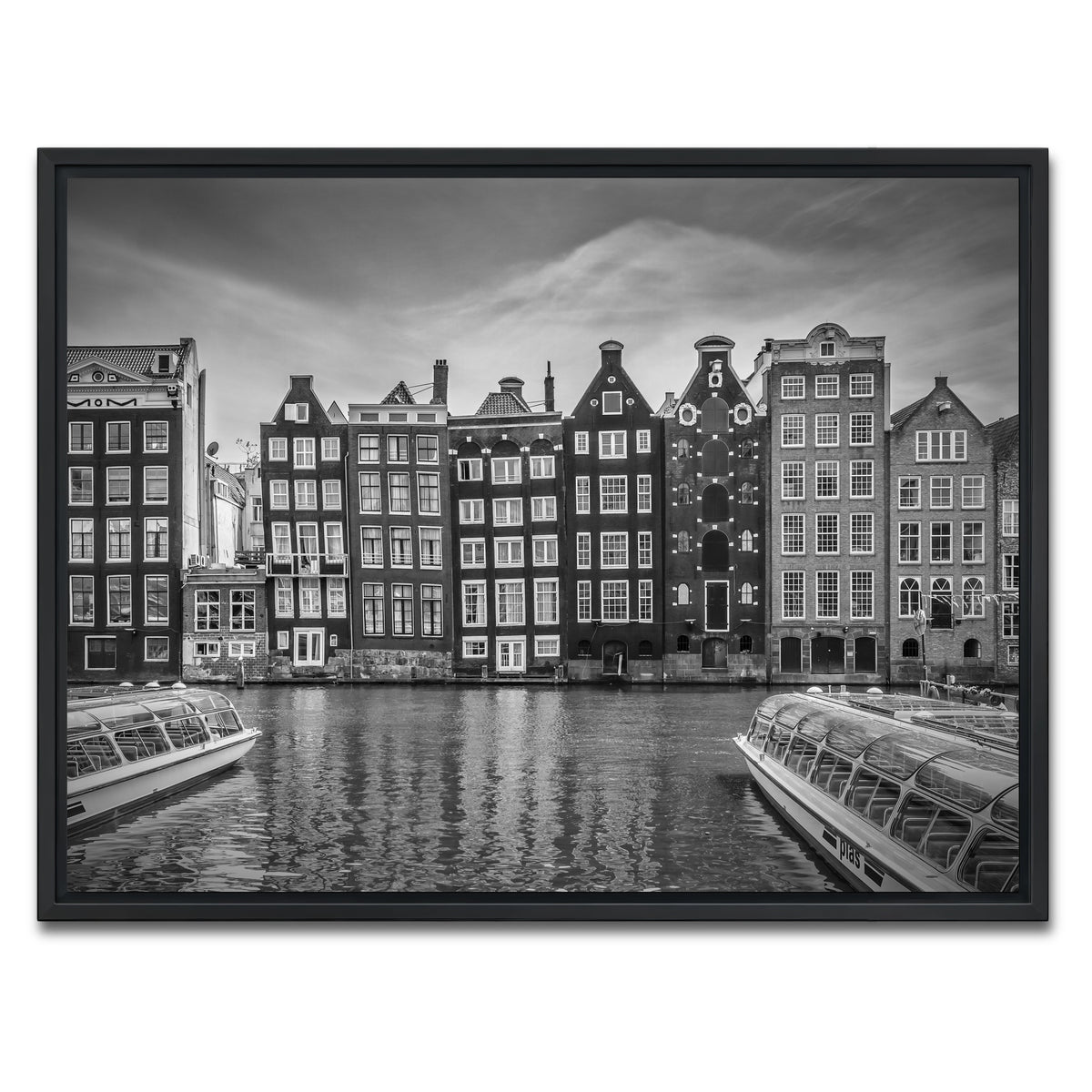 AUTO-MOCKUP WHITE | AMSTERDAM Damrak | 1 Piece | Black Framed Canvas | group=4x3