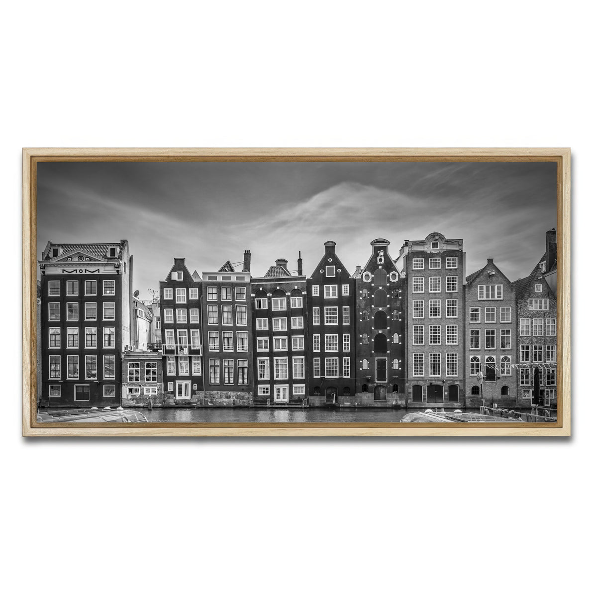 AUTO-MOCKUP WHITE | AMSTERDAM Damrak | 1 Piece | Natural Framed Canvas | group=2x1