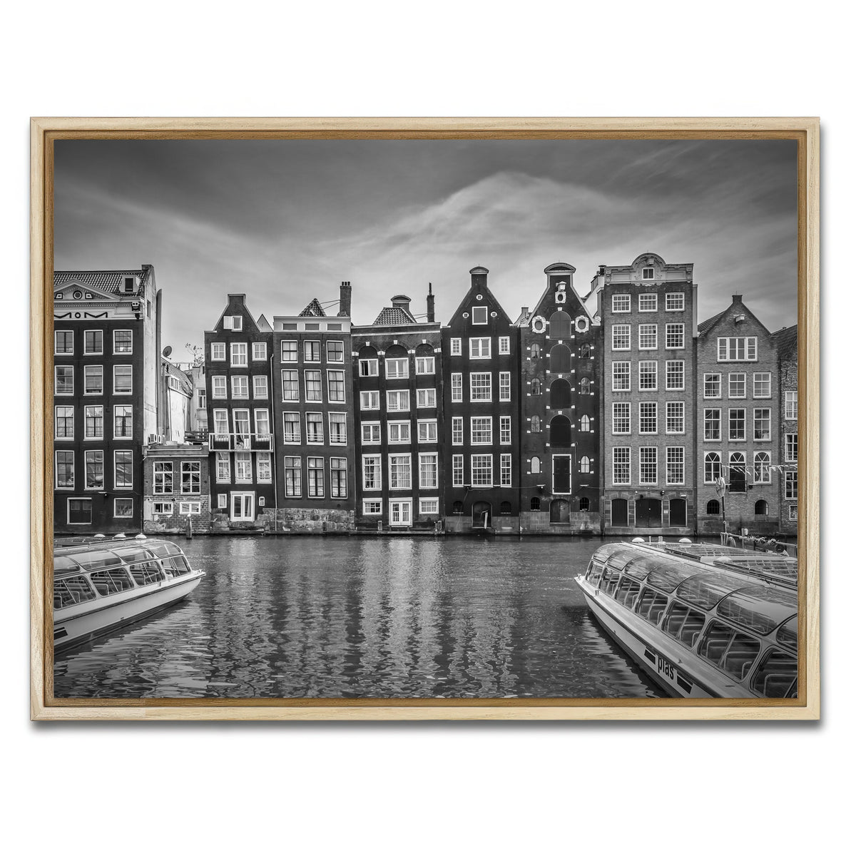 AUTO-MOCKUP WHITE | AMSTERDAM Damrak | 1 Piece | Natural Framed Canvas | group=4x3