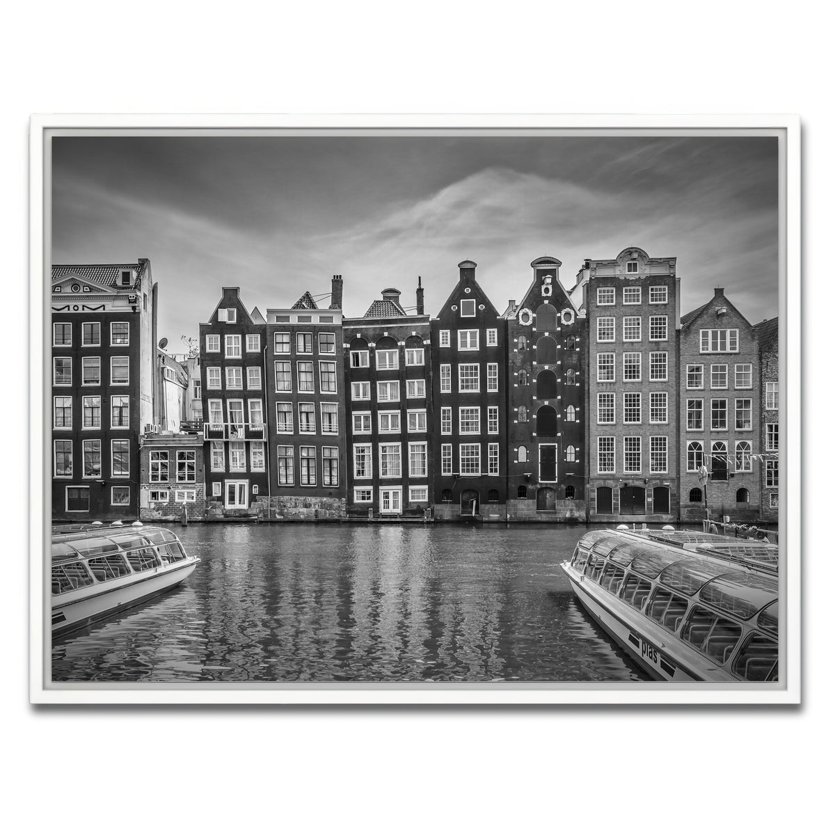 AUTO-MOCKUP WHITE | AMSTERDAM Damrak | 1 Piece | White Framed Canvas | group=4x3