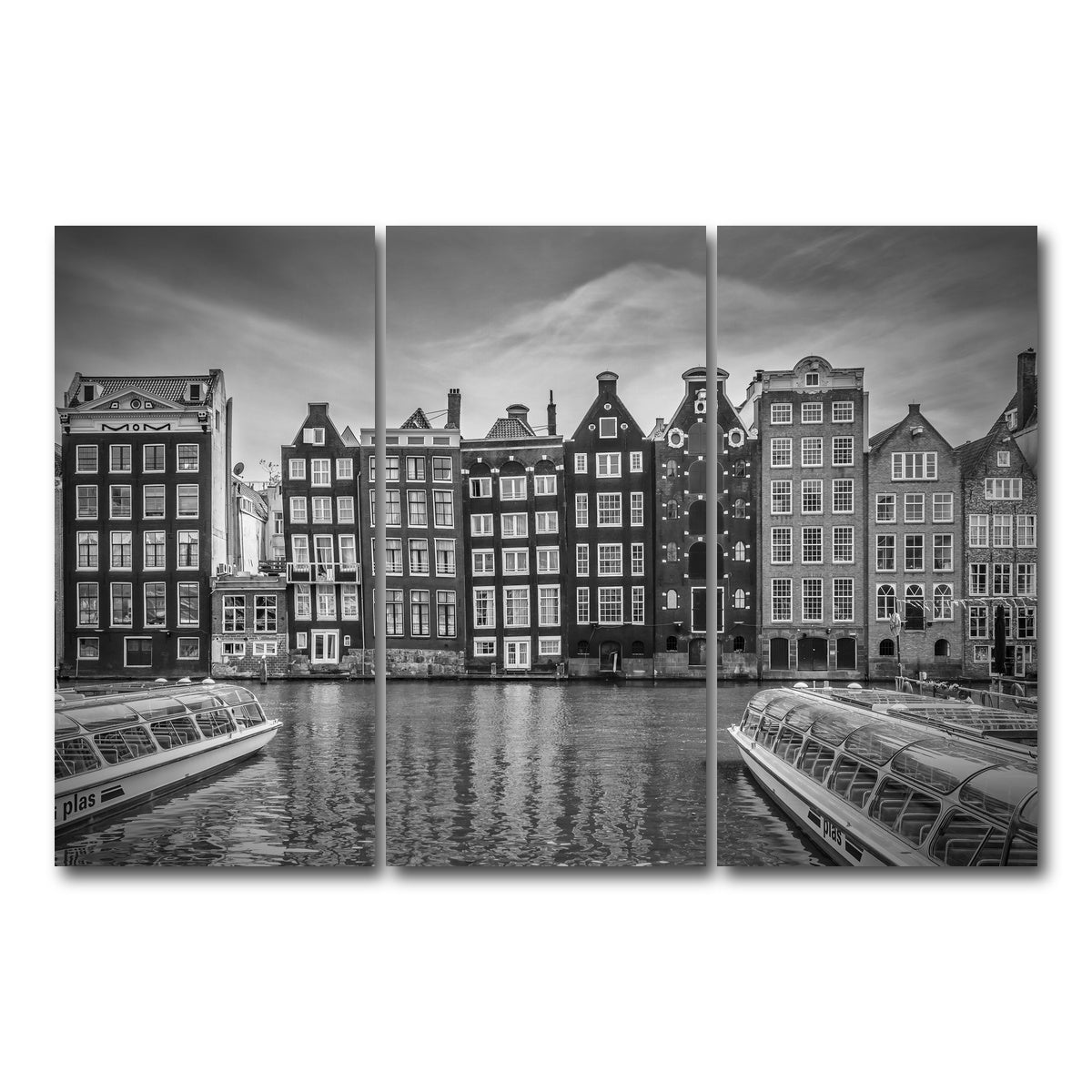 AUTO-MOCKUP WHITE | AMSTERDAM Damrak | 3 Piece | Gallery Wrap Canvas | group=12x24