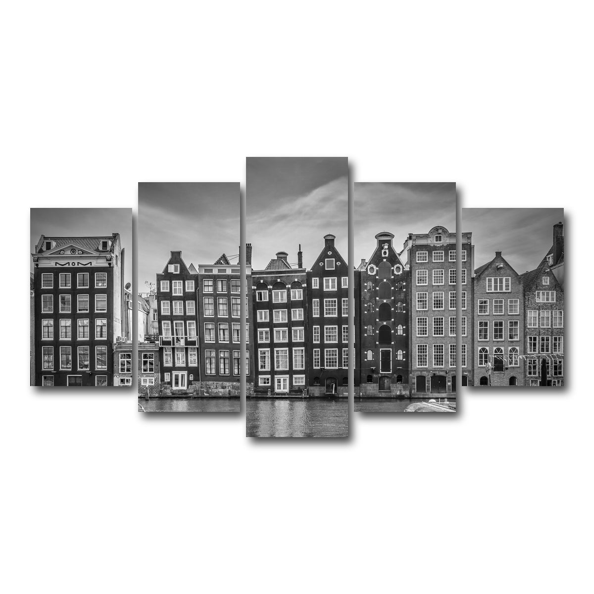 AUTO-MOCKUP WHITE | AMSTERDAM Damrak | 5 Piece | Gallery Wrap Canvas | group=5_normal