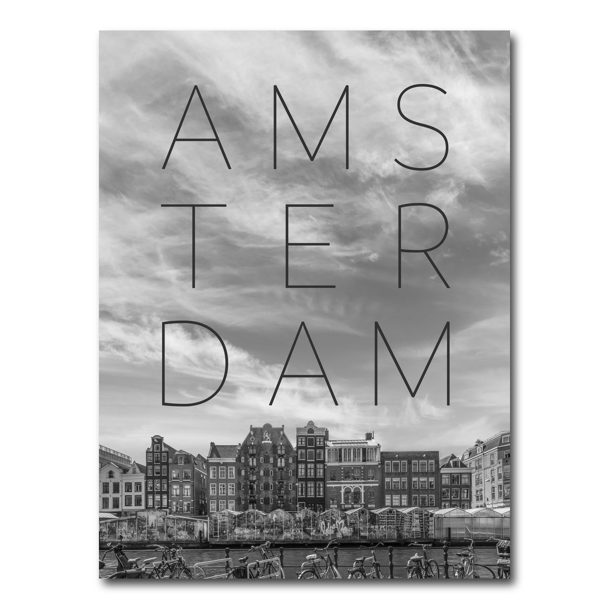 AUTO-MOCKUP WHITE | AMSTERDAM Singel Canal with Flower Market | 1 Piece | Gallery Wrap Canvas | group=3x4