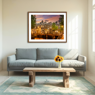 AUTO-MOCKUP ROOM | Amsterdam Impression From Singel Wall Art