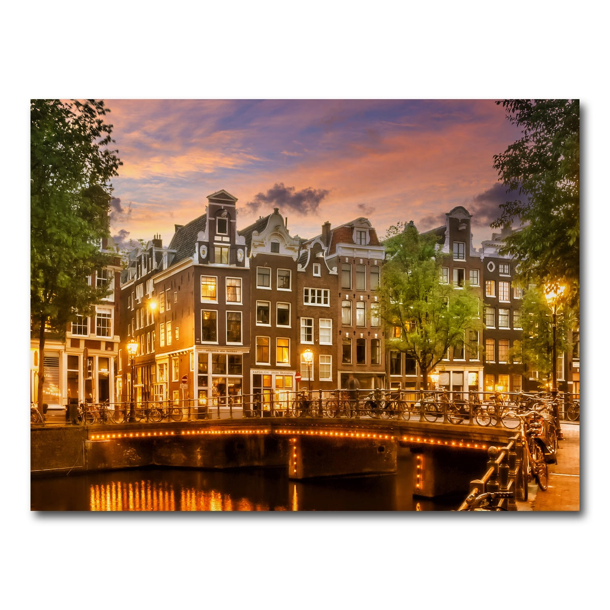 AUTO-MOCKUP WHITE | AMSTERDAM impression from Singel | 1 Piece | Gallery Wrap Canvas | group=4x3