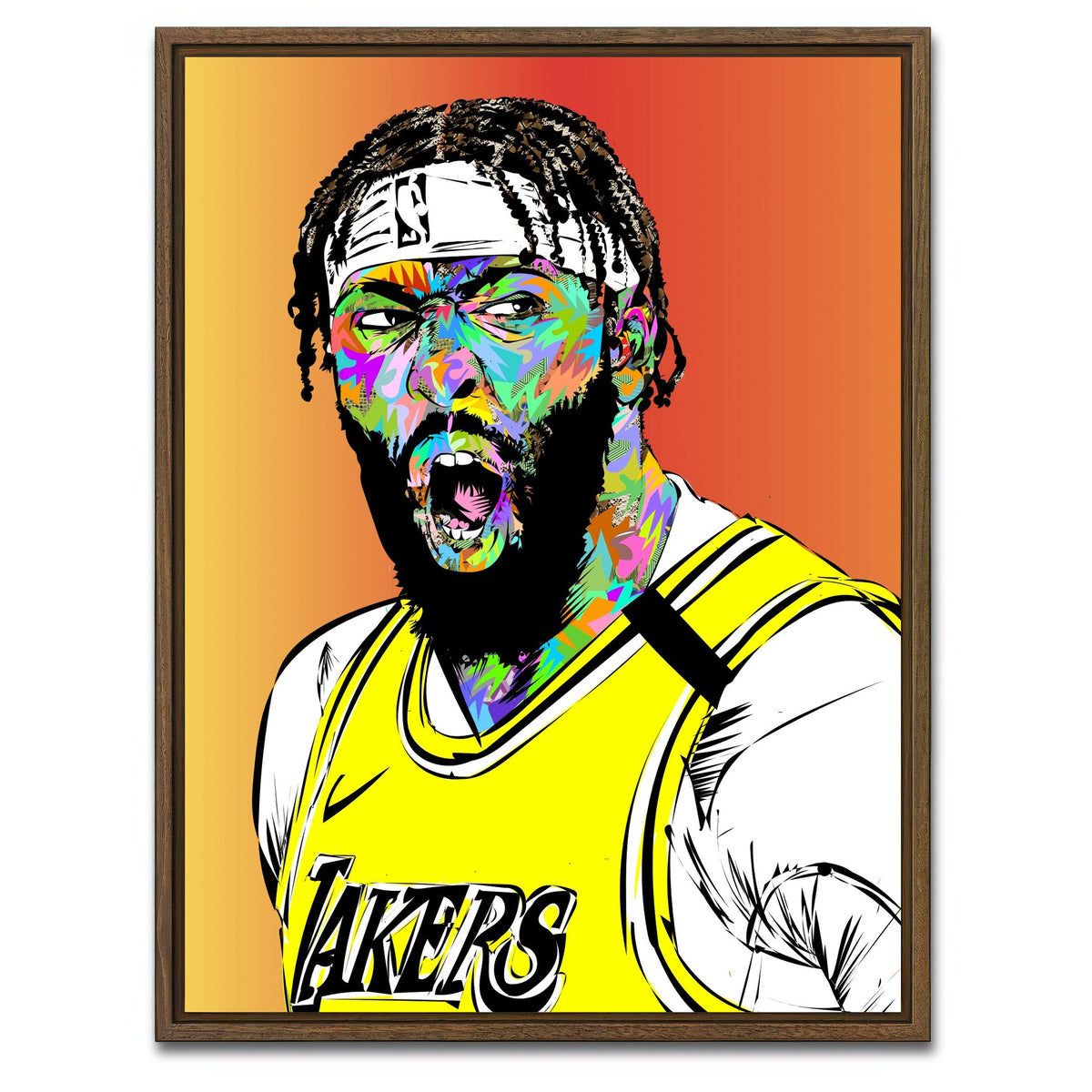 AUTO-MOCKUP WHITE | ANTHONY DAVIS | 1 Piece | Walnut Framed Canvas | group=3x4