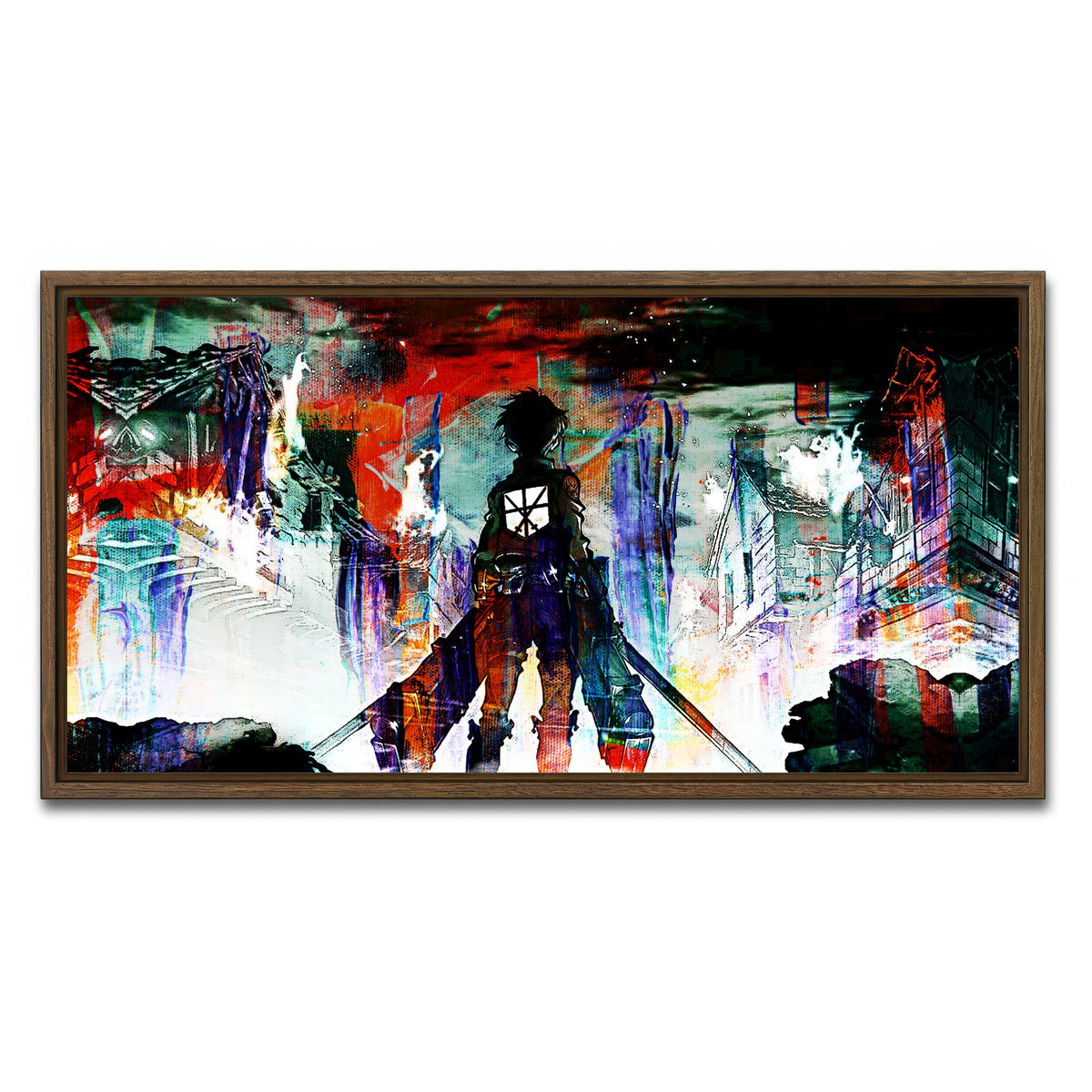AUTO-MOCKUP WHITE | AOT | 1 Piece | Walnut Framed Canvas | group=2x1