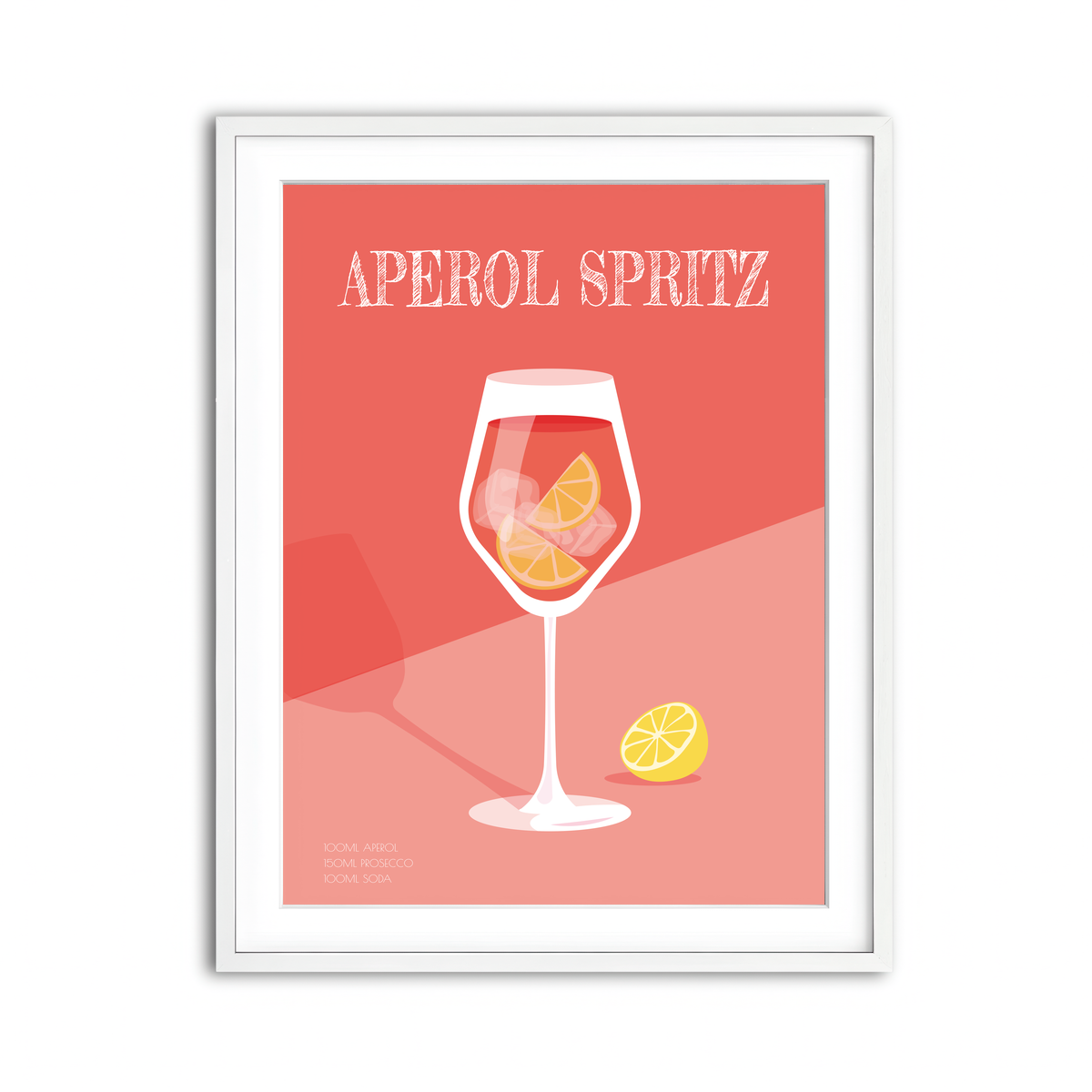 Framed Print 3x4 White