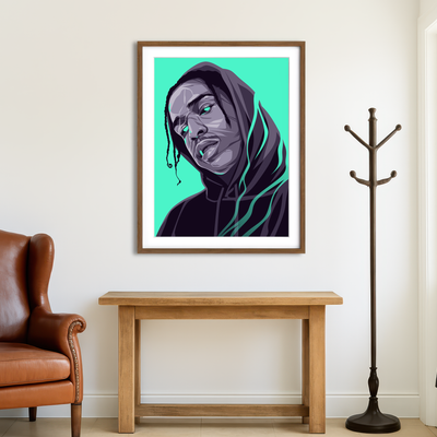 AUTO-MOCKUP ROOM | ASAP Rocky - Turquoise Wall Art