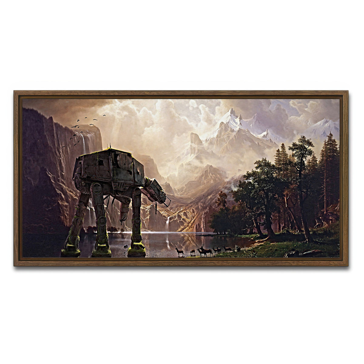AUTO-MOCKUP WHITE | AT-AT Walker | 1 Piece | Walnut Frame | group=2x1