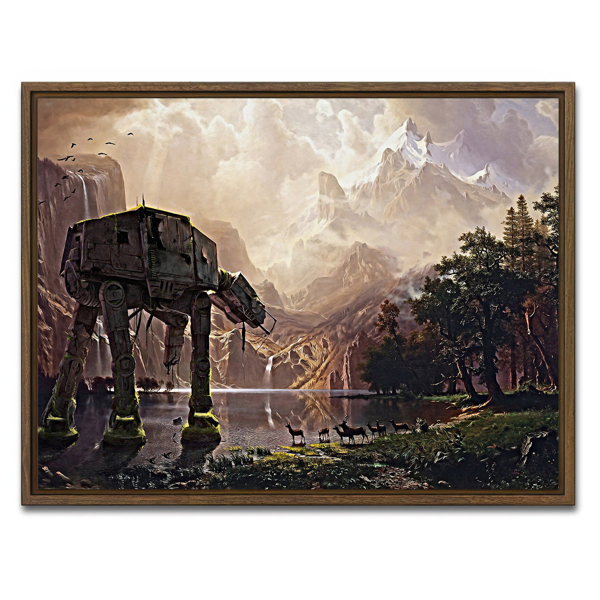 AUTO-MOCKUP WHITE | AT-AT Walker | 1 Piece | Walnut Frame | group=4x3