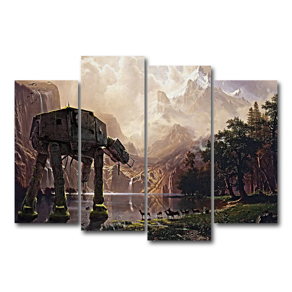 AUTO-MOCKUP WHITE | AT-AT Walker | 4 Piece | Gallery Wrapped | group=4_normal