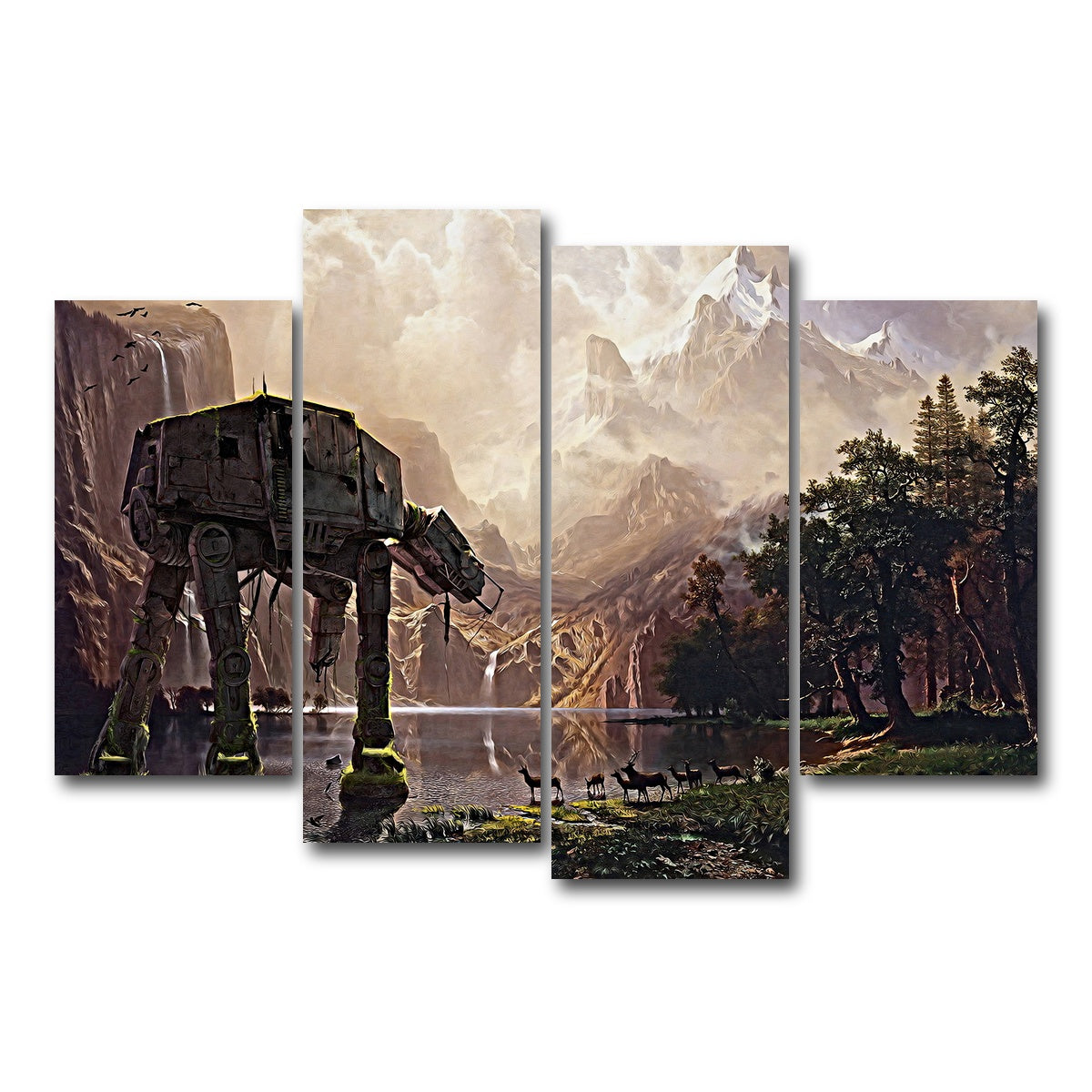 AUTO-MOCKUP WHITE | AT-AT Walker | 4 Piece | Gallery Wrapped | group=4_short