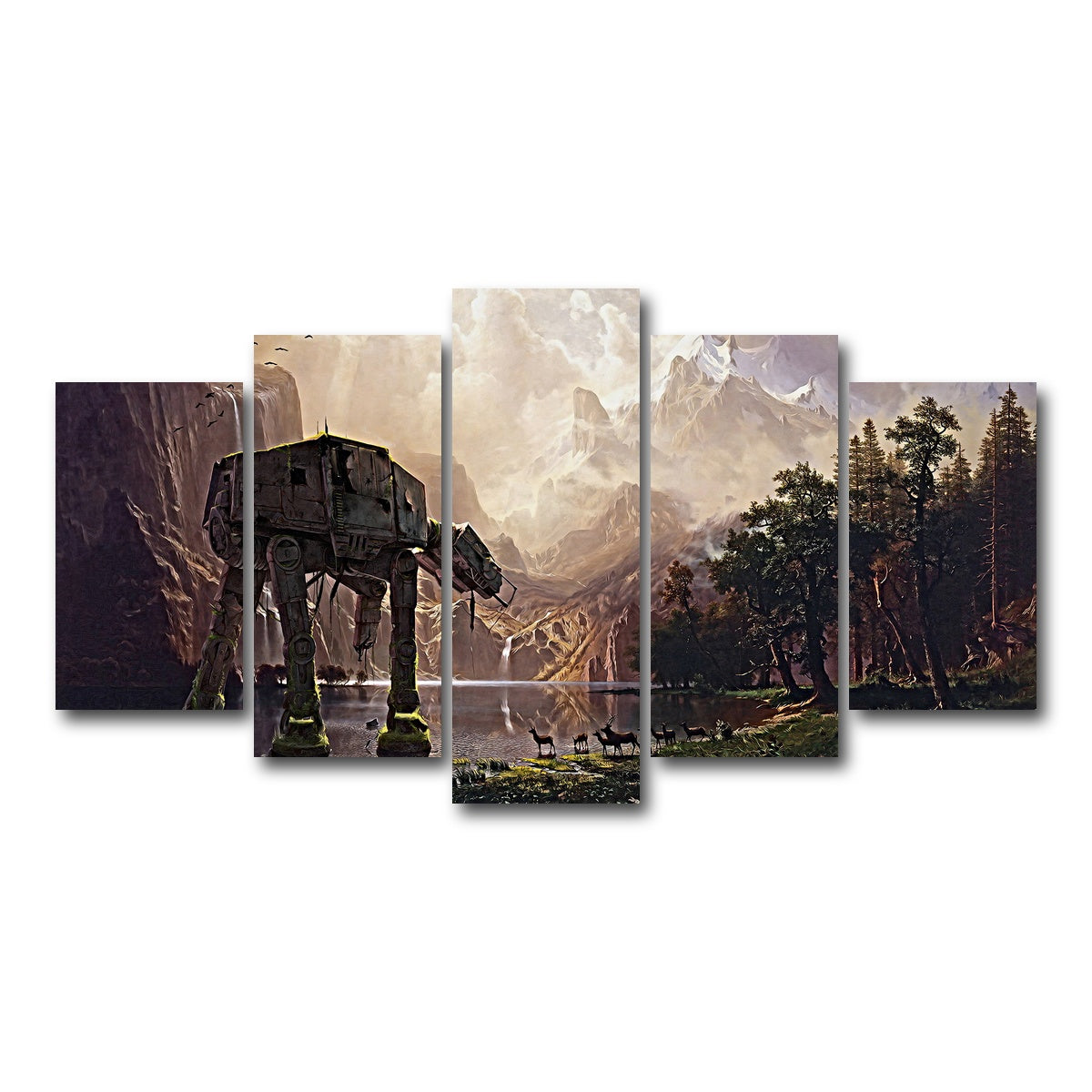 AUTO-MOCKUP WHITE | AT-AT Walker | 5 Piece | Gallery Wrapped | group=5_normal