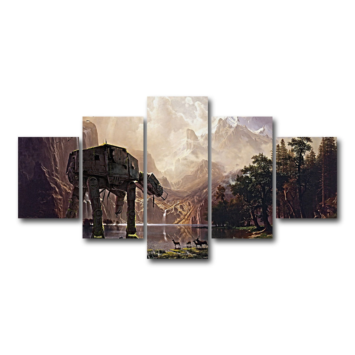 AUTO-MOCKUP WHITE | AT-AT Walker | 5 Piece | Gallery Wrapped | group=5_short