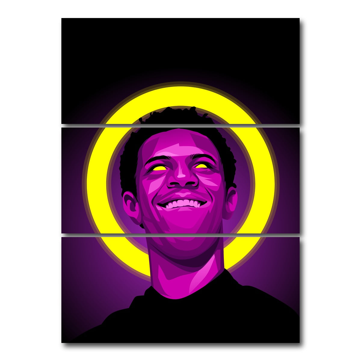 AUTO-MOCKUP WHITE | A Boogie | 3 Piece | Gallery Wrap Canvas | group=8x18_stacked