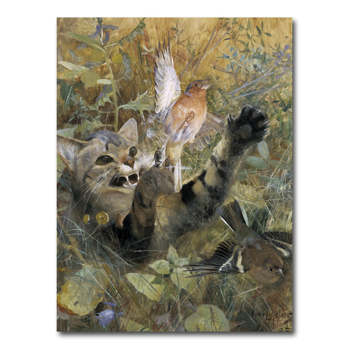 AUTO-MOCKUP WHITE | A Cat and a Chaffinch | 1 Piece | Gallery Wrap Canvas | group=3x4
