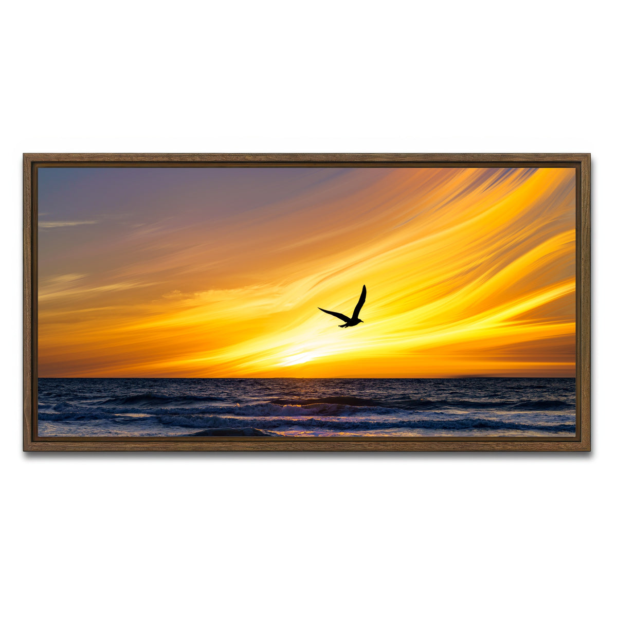 AUTO-MOCKUP WHITE | A Fly By | 1 Piece | Walnut Framed Canvas | group=2x1