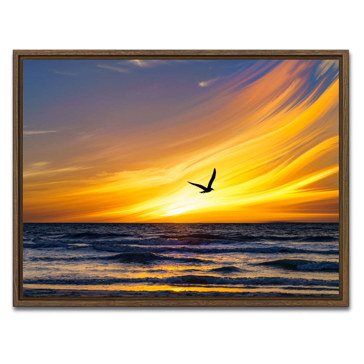 AUTO-MOCKUP WHITE | A Fly By | 1 Piece | Walnut Framed Canvas | group=4x3