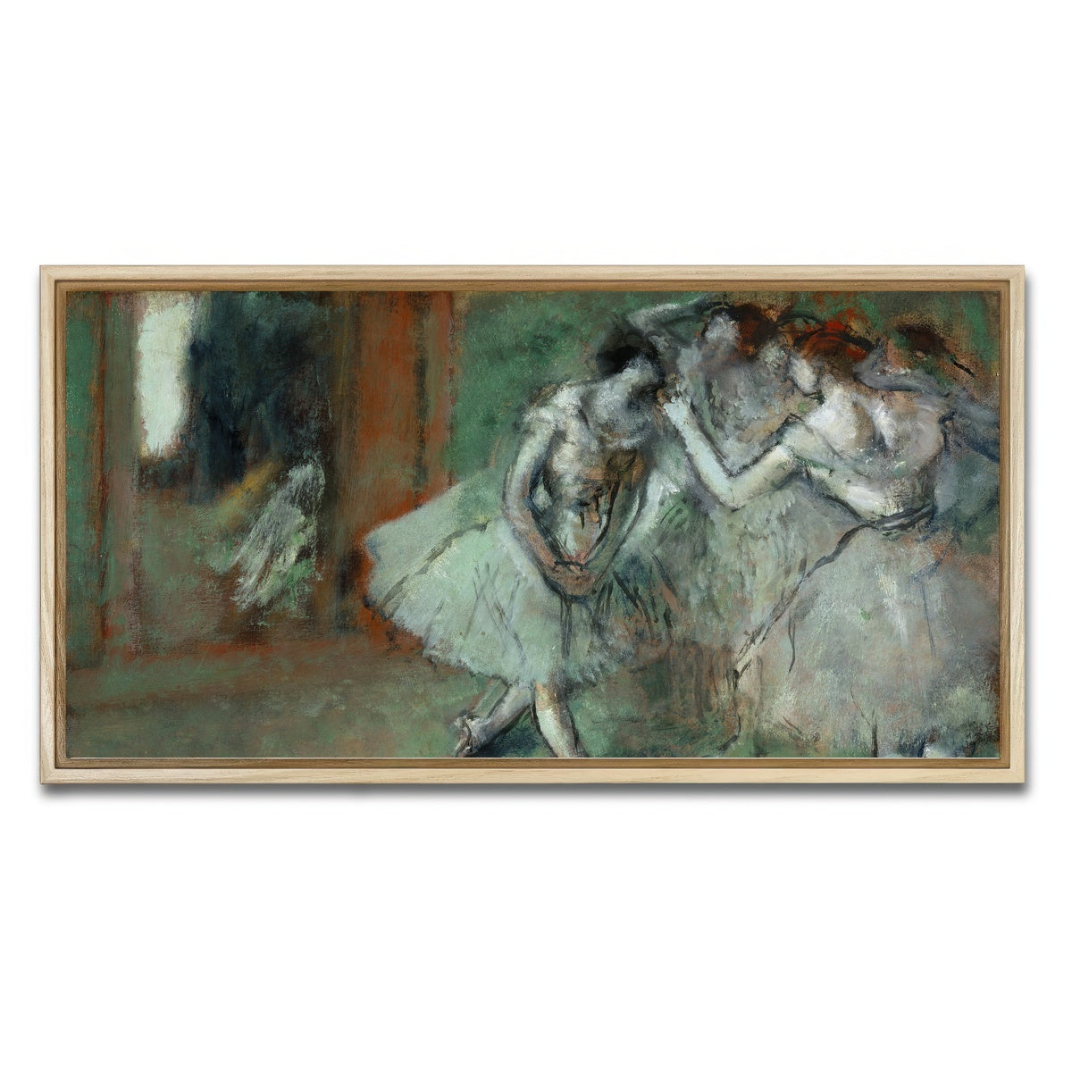 AUTO-MOCKUP WHITE | A Group of Dancers | 1 Piece | Natural Framed Canvas | group=2x1