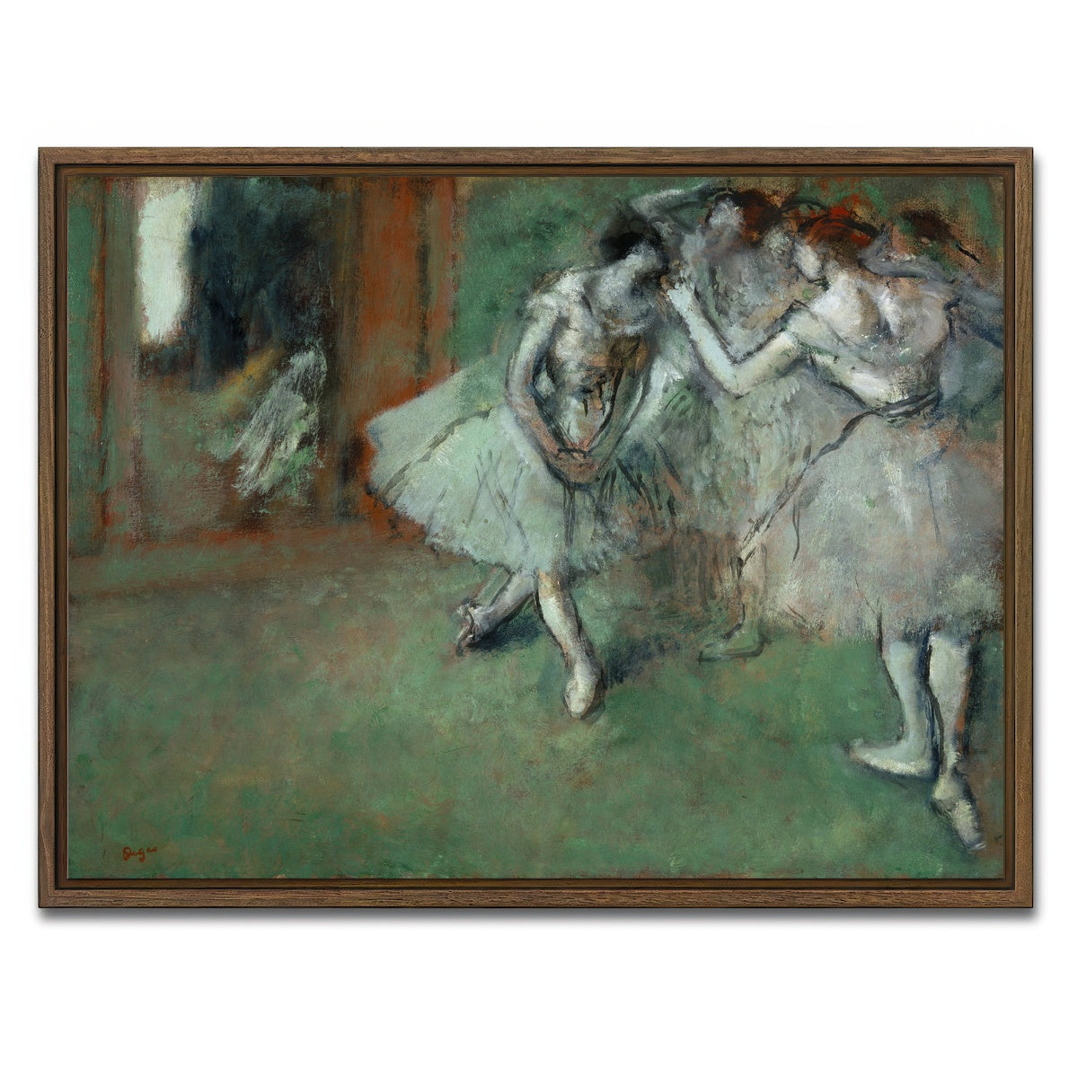 AUTO-MOCKUP WHITE | A Group of Dancers | 1 Piece | Walnut Framed Canvas | group=4x3