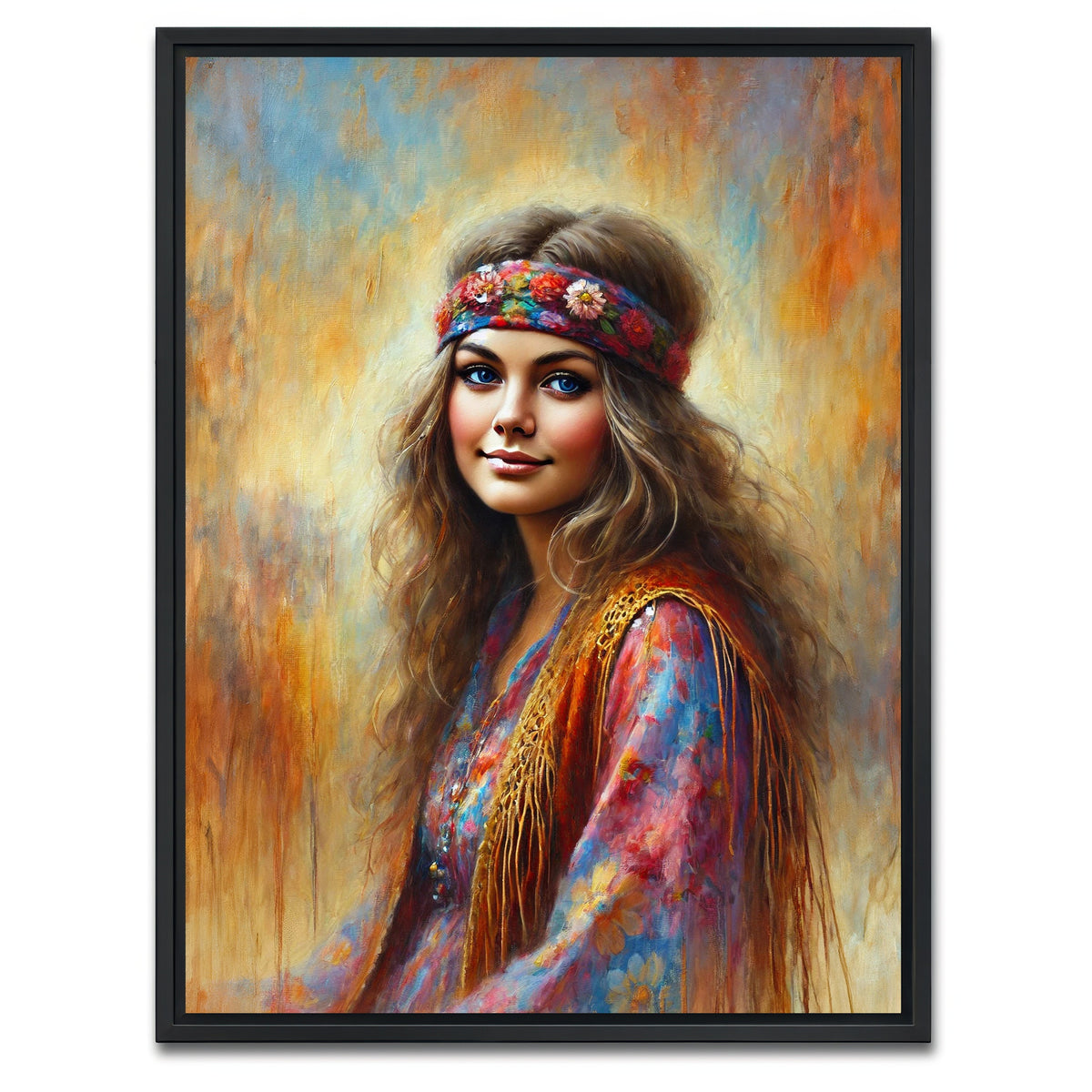 AUTO-MOCKUP WHITE | A Hippie Beauty | 1 Piece | Black Framed Canvas | group=3x4