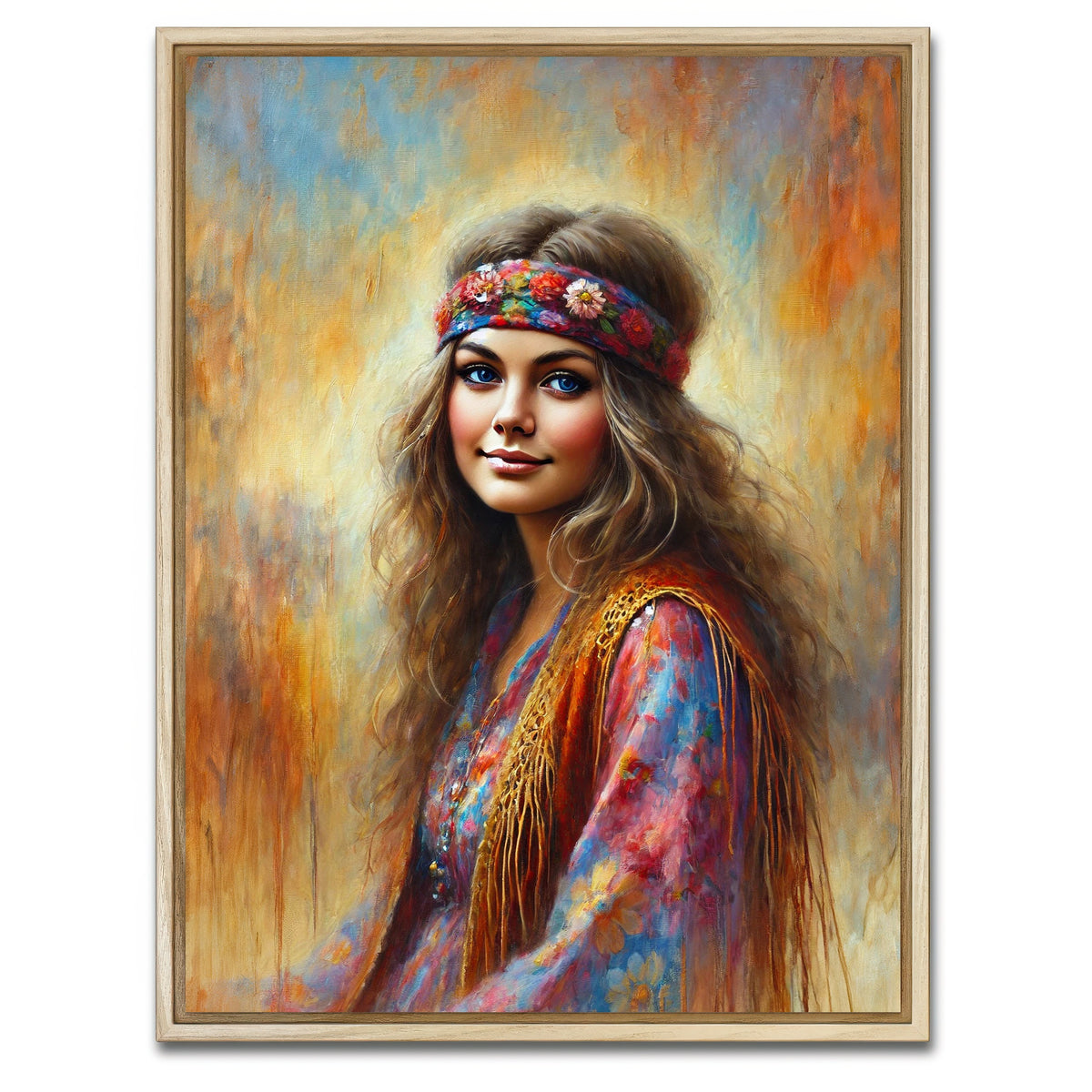 AUTO-MOCKUP WHITE | A Hippie Beauty | 1 Piece | Natural Framed Canvas | group=3x4