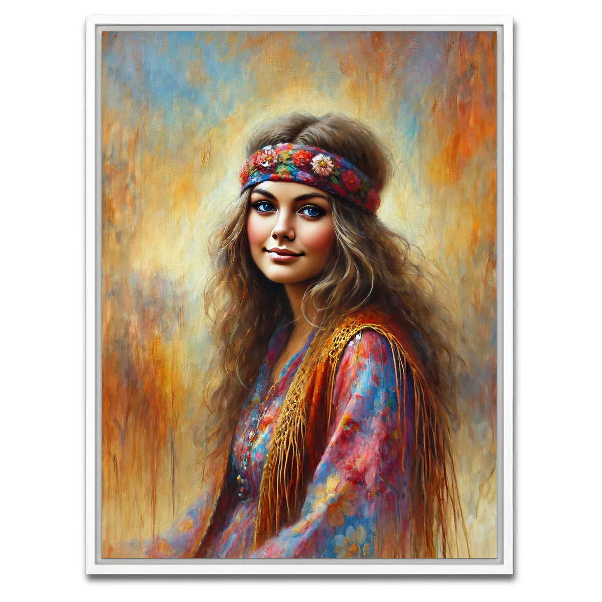AUTO-MOCKUP WHITE | A Hippie Beauty | 1 Piece | White Framed Canvas | group=3x4