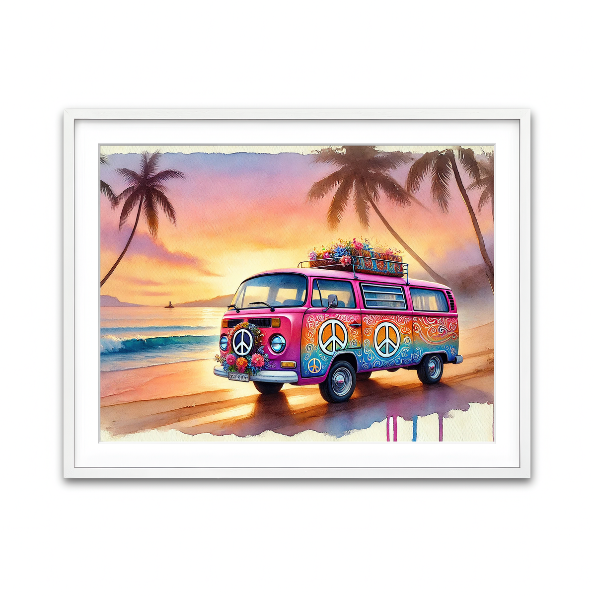 Framed Print 4x3 White