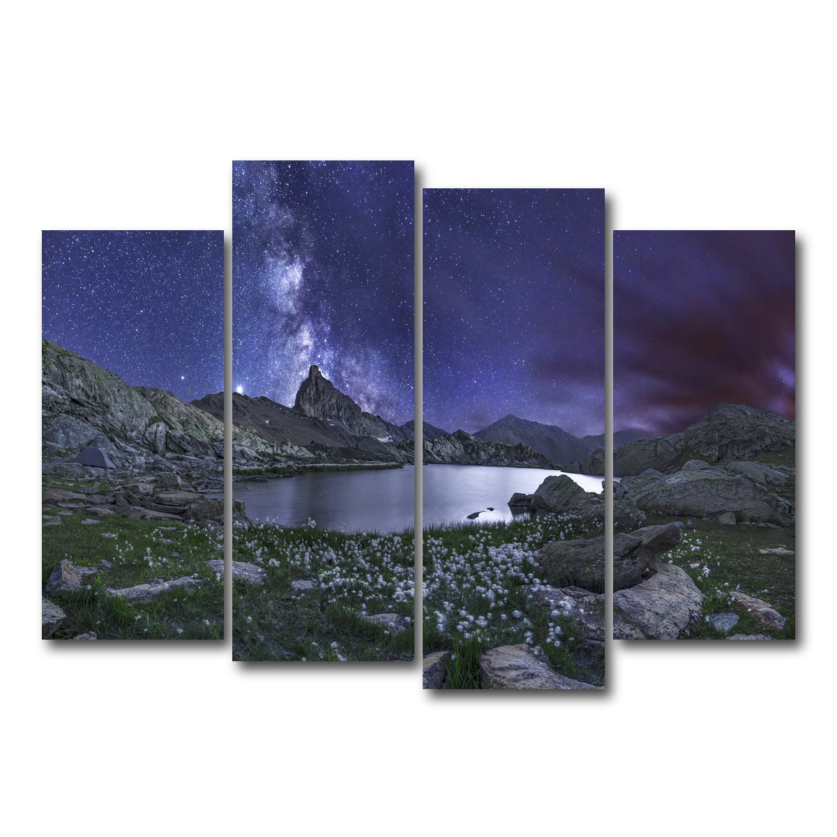 AUTO-MOCKUP WHITE | A Lake of Queyras | 4 Piece | Gallery Wrap Canvas | group=4_normal