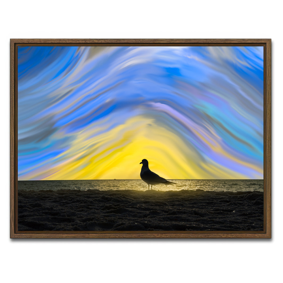 AUTO-MOCKUP WHITE | A Little Birdie Told Me | 1 Piece | Walnut Framed Canvas | group=4x3