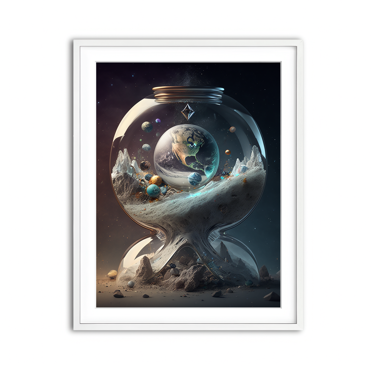 Framed Print 3x4 White