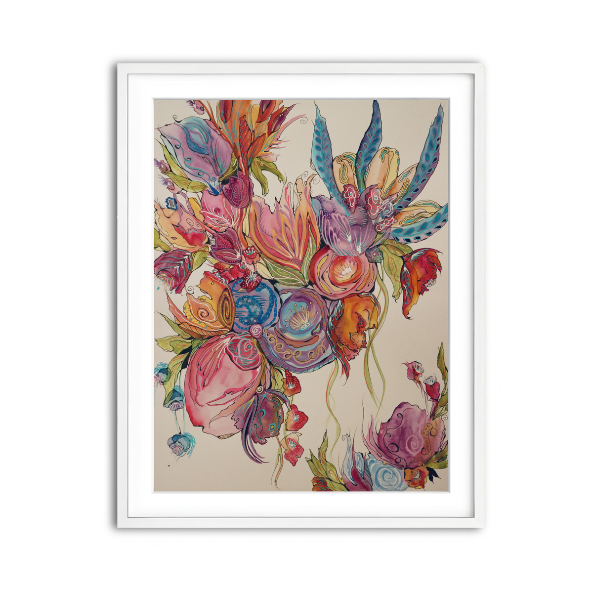 Framed Print 3x4 White