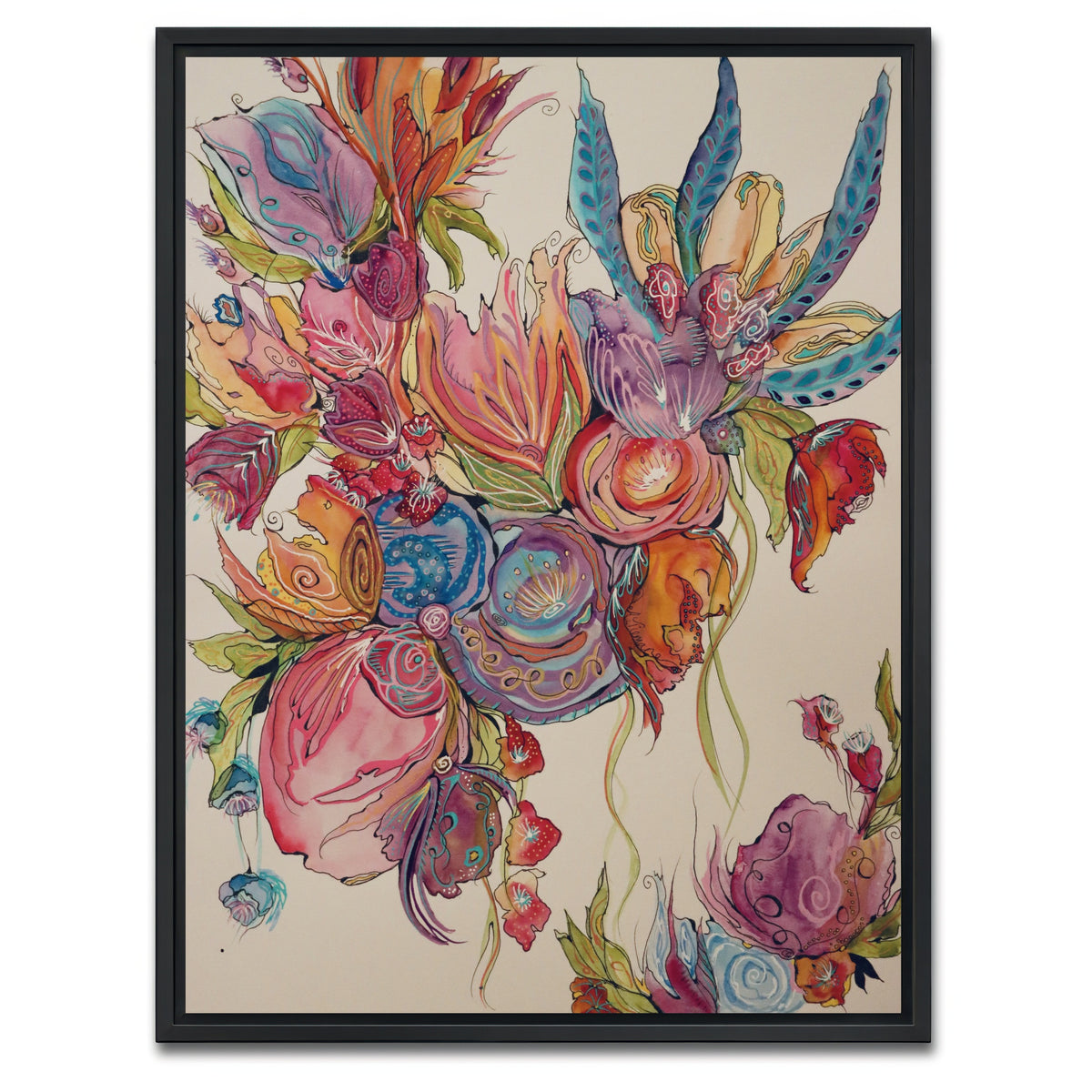 AUTO-MOCKUP WHITE | A New Day Floral | 1 Piece | Black Framed Canvas | group=3x4